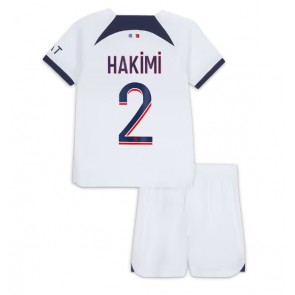 Paris Saint-Germain Achraf Hakimi #2 Dětské Venkovní dres komplet 2023-24 Krátký Rukáv (+ trenýrky)